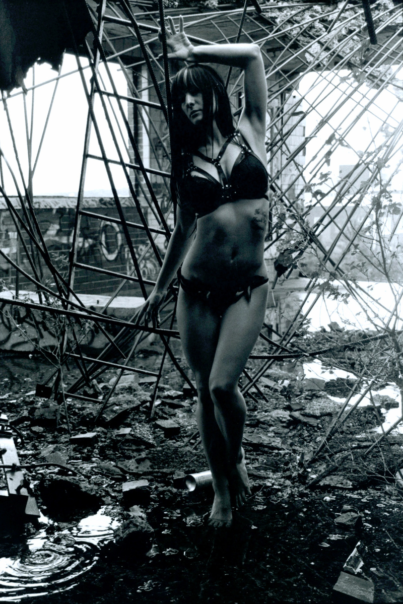 Female model photo shoot of Michelle -- in abandoned building