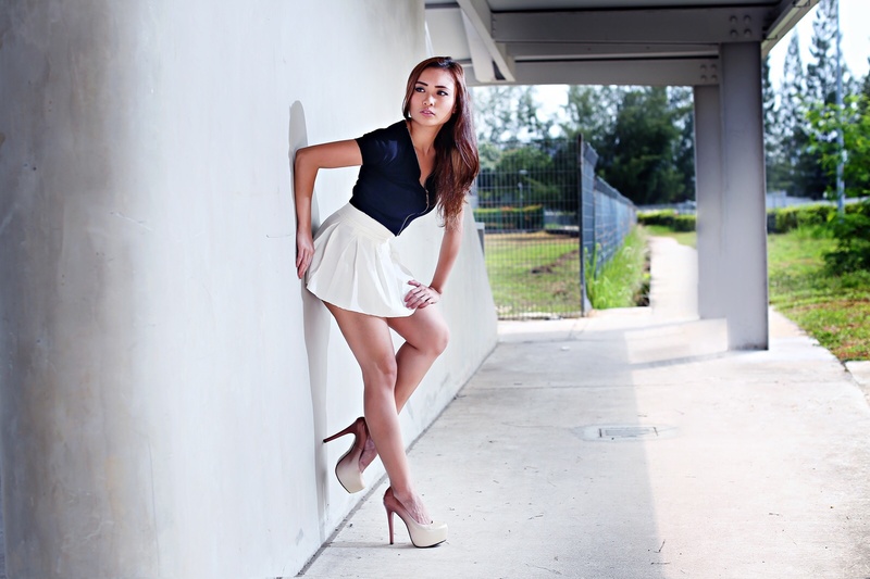Female model photo shoot of airasantiago by CapturingMemories in Singapore