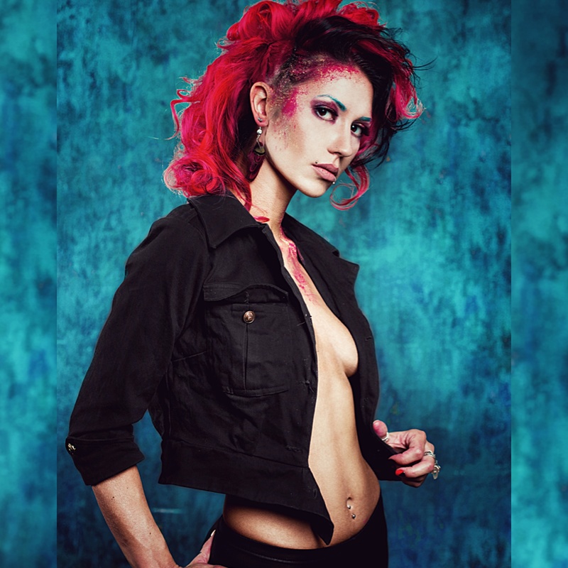 Female model photo shoot of FIOLA SINscissors, makeup by IntoXiKatedMUA