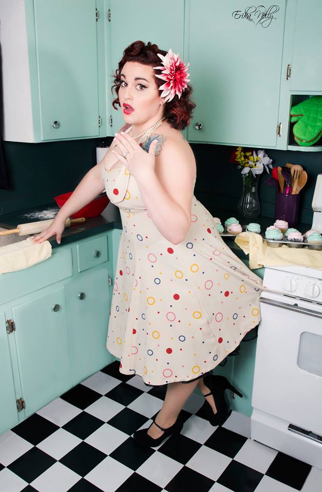 Female model photo shoot of Menee Rae Pinup by Erika Nelly Photography