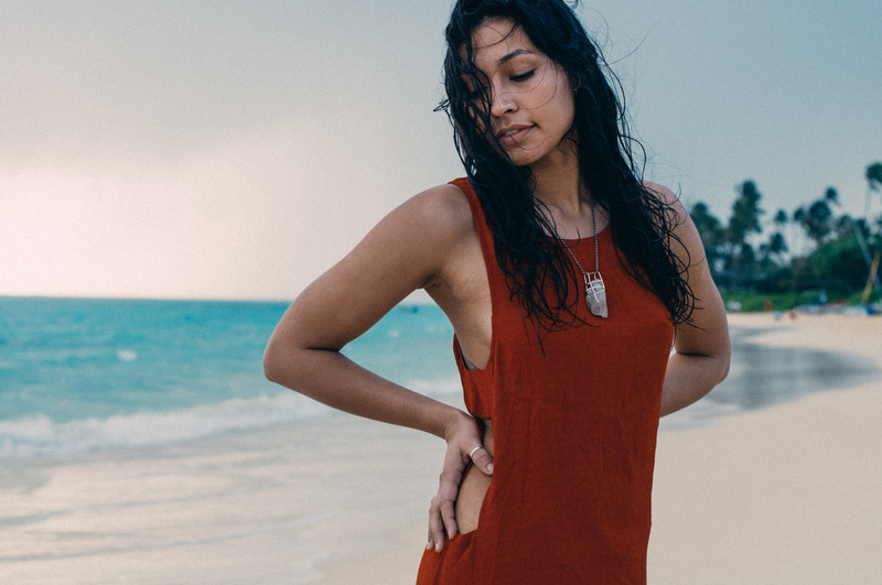 Female model photo shoot of jessicakeala in lanikai beach, hawaii