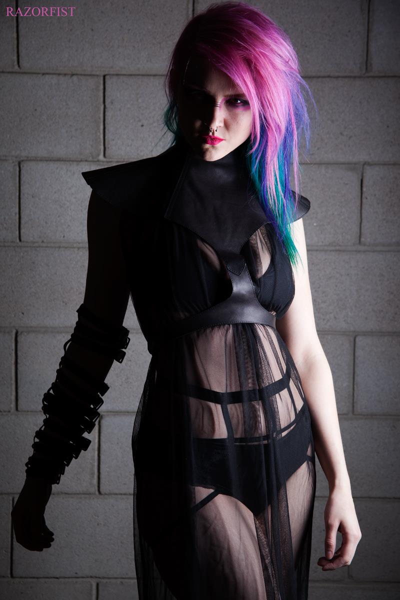 Female model photo shoot of Spacepunk Red by Razorfist