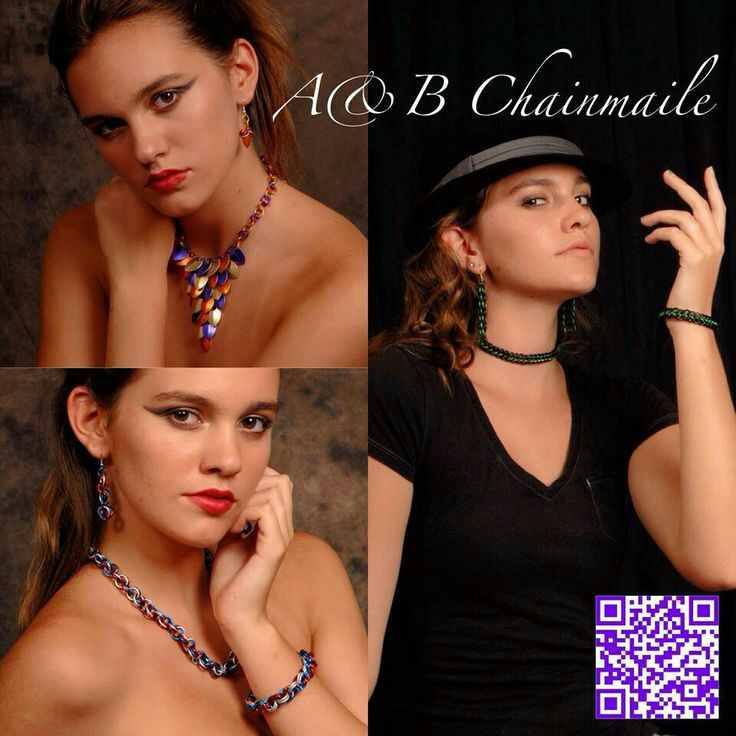 Female model photo shoot of AB Chainmaile