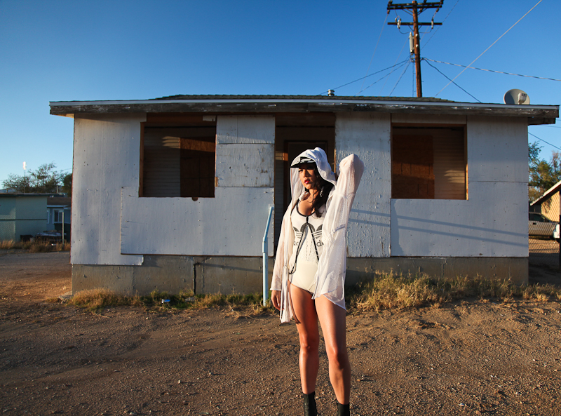 Female model photo shoot of Xiao Xing Lee by Daniel Lupercio in Mojave Dessert, CA