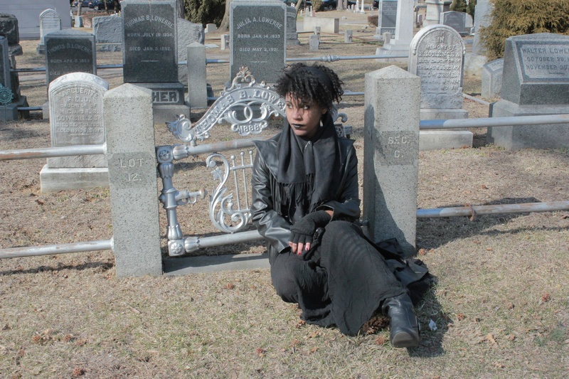 Female model photo shoot of Tali0n in Flushing Cemetery