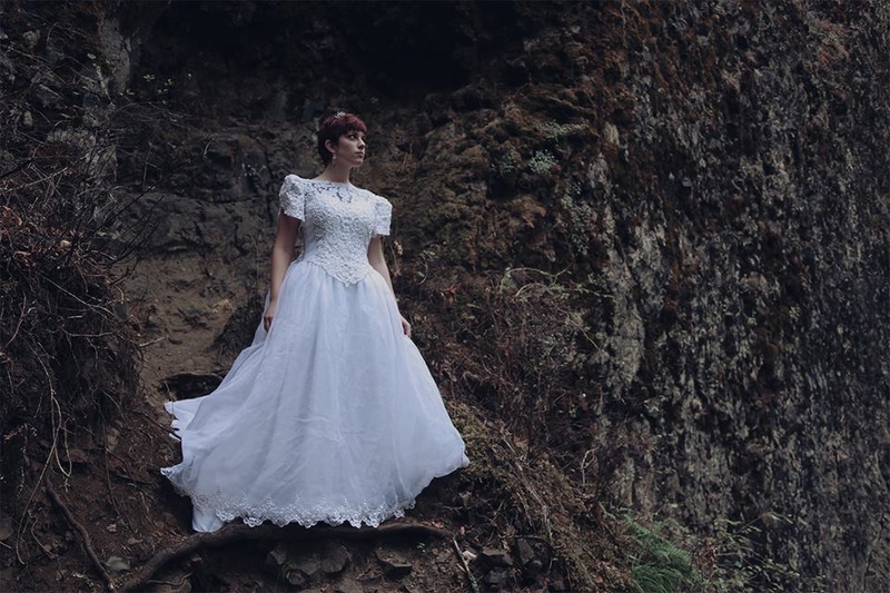 Female model photo shoot of Chelsea96 in Multnomah Falls, Oregon