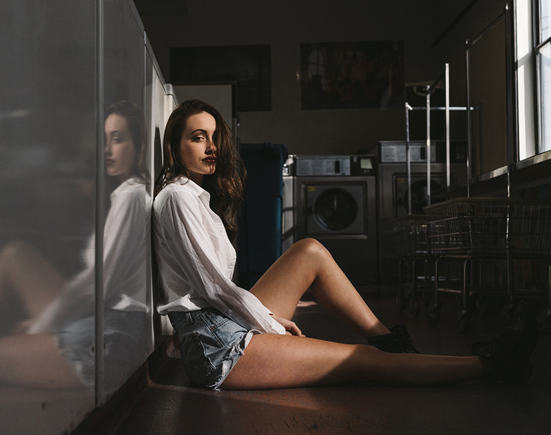 Male model photo shoot of danielcohen in Laundromat