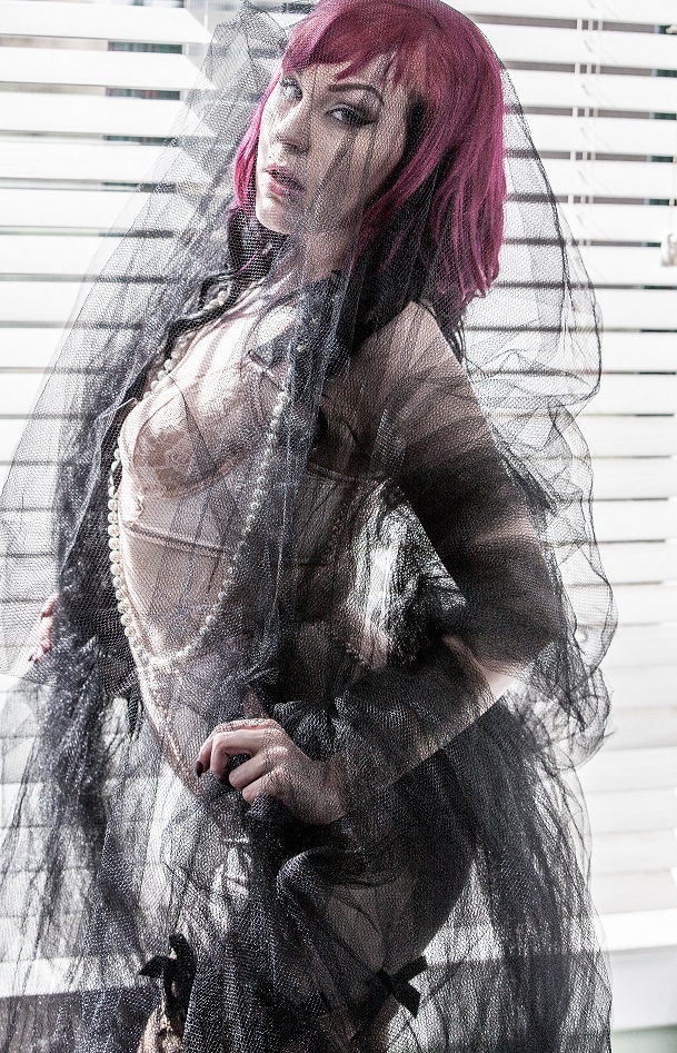 Female model photo shoot of Kittie Villain by LJ Miller in Santa Cruz, California