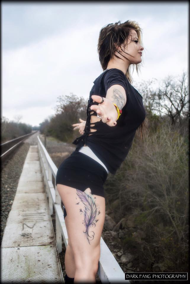 Female model photo shoot of SacoraH by Dark Fang Photography in Austin, Texas