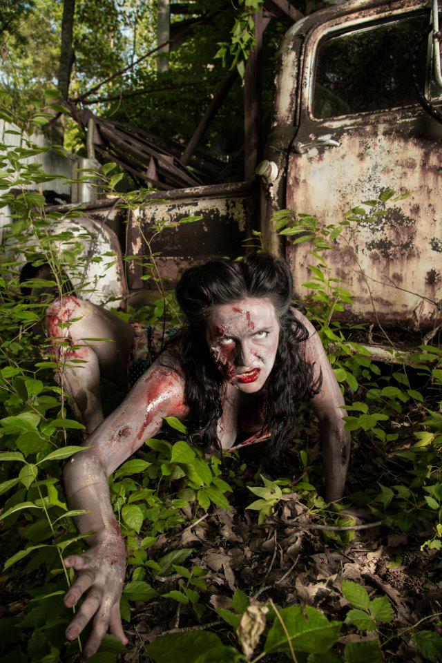 Female model photo shoot of Frenchy Michelle in Woods of Terror