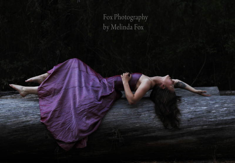 Female model photo shoot of melindafox in Back woods of Louisiana