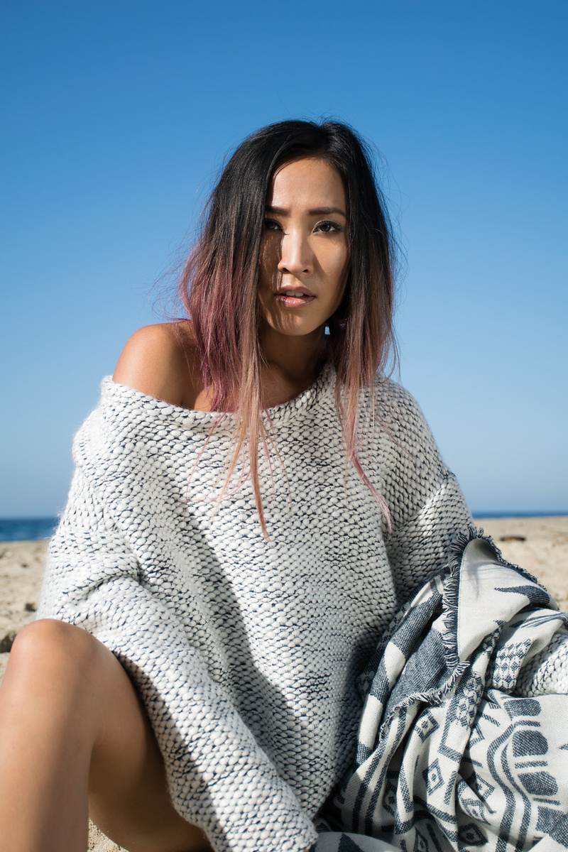 Female model photo shoot of Amanda Nguyen  in Thousand Steps Beach, Laguna Beach