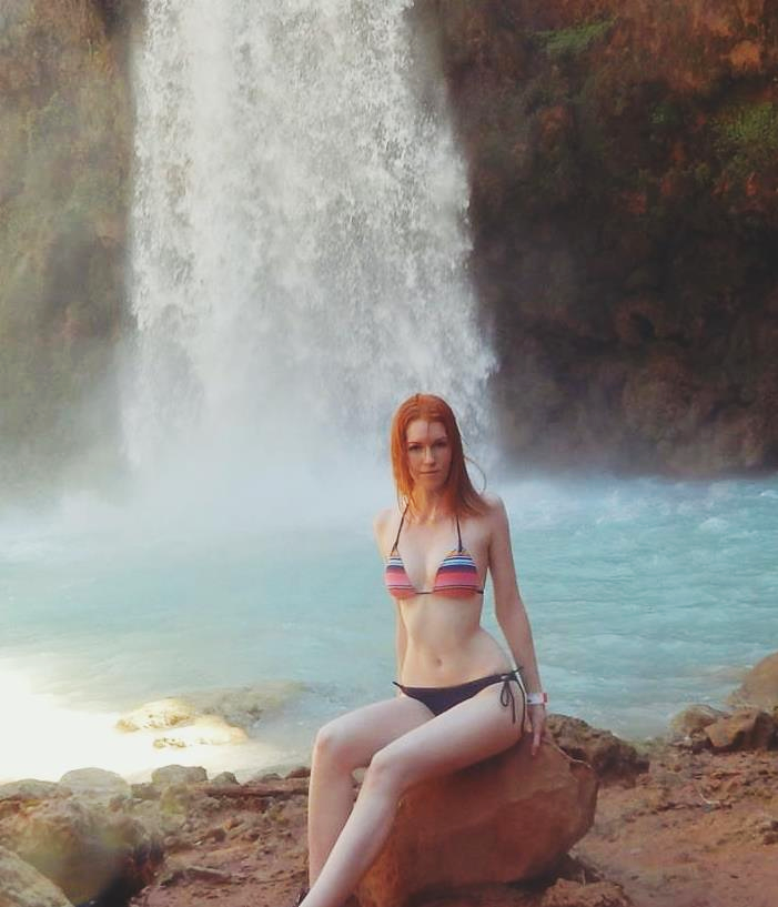 Female model photo shoot of Tabithabryant in Havasu Falls, AZ