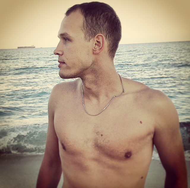 Male model photo shoot of oskarsdombrava in Miami Beach