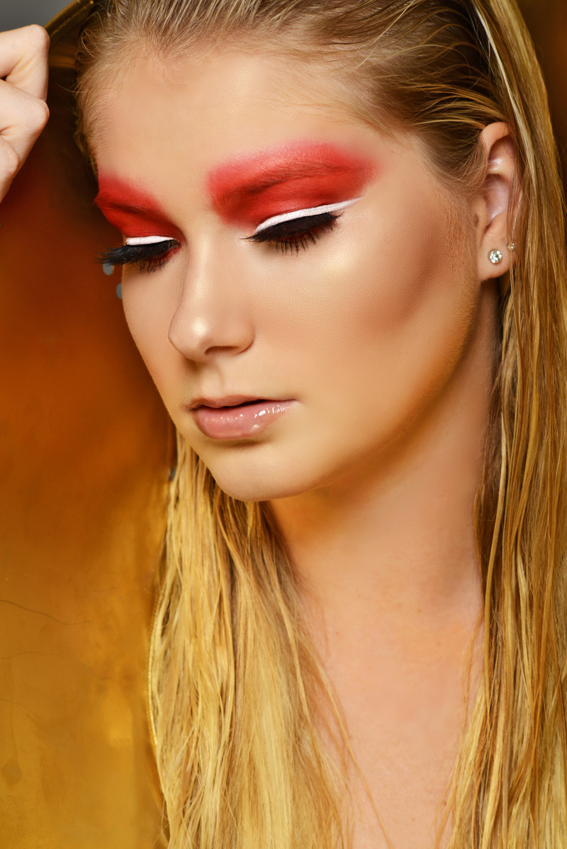 Female model photo shoot of Her Make-up by Royal Binion Photog in Los Angeles, CA