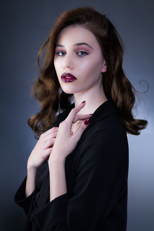 Female model photo shoot of Jem Noir Makeup in London