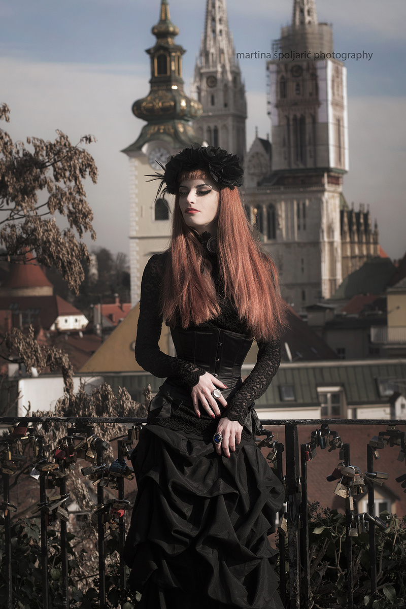 Female model photo shoot of Exitus Letalis in Zagreb