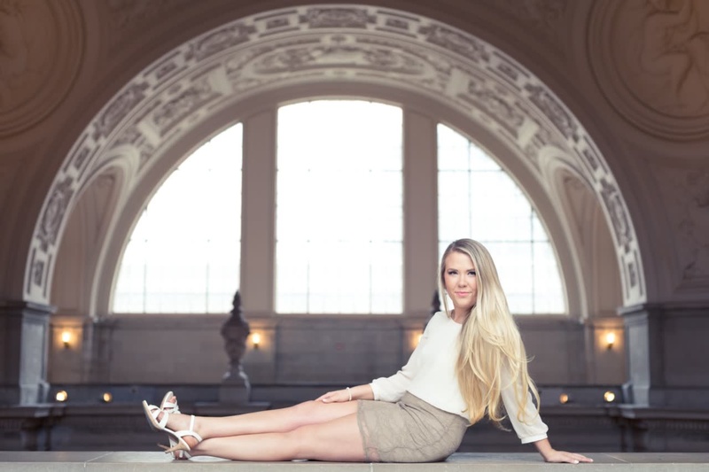 Female model photo shoot of MissJourdan in San Francisco City Hall