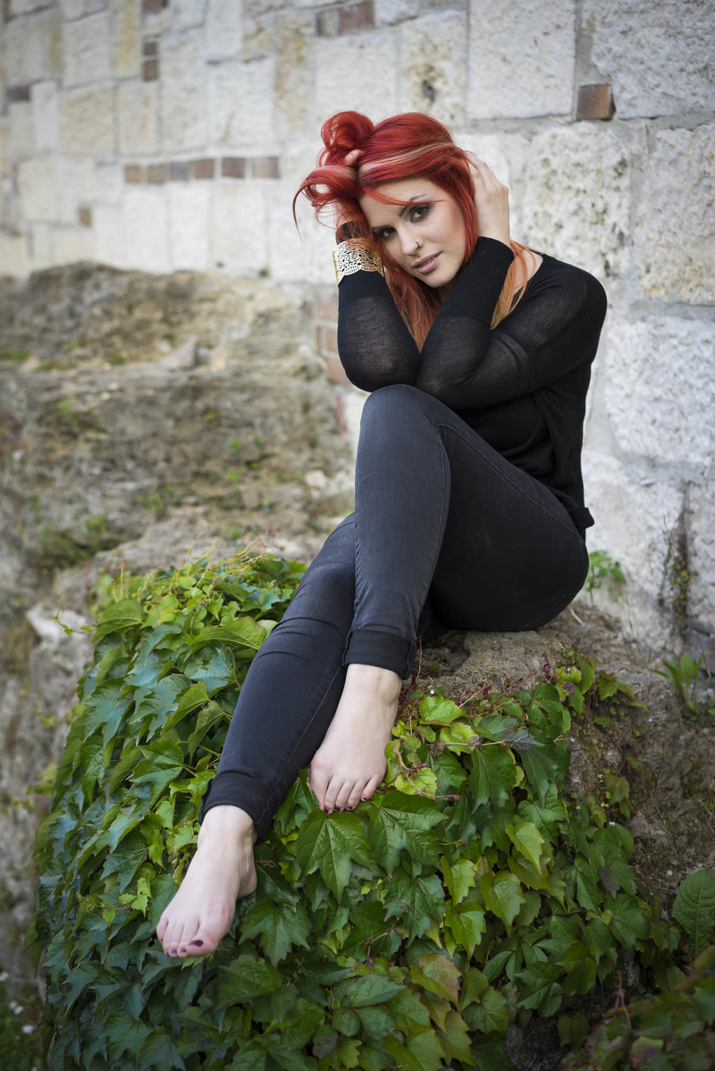 Female model photo shoot of Kyra Blaze in Castle, Budapest