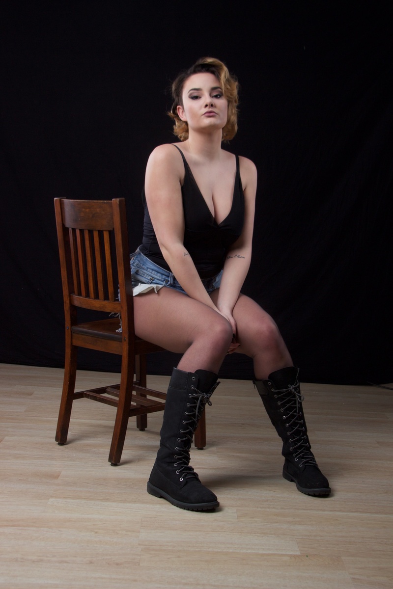 Female model photo shoot of lilsmeegs in Hypnotica Studios