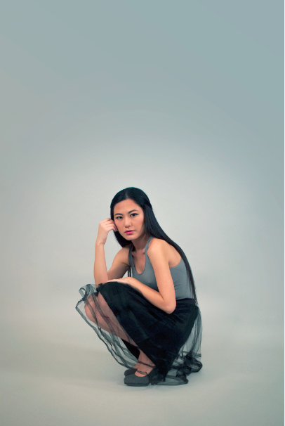 Female model photo shoot of Qian B by GiovanniPaulPhotography