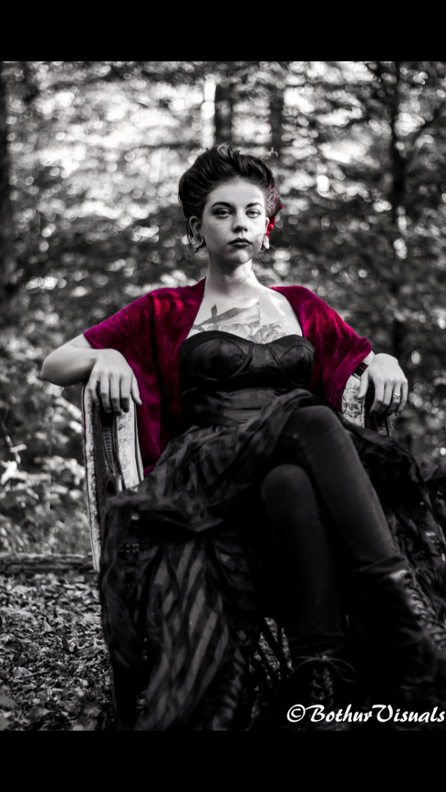 Female model photo shoot of meganlynnpercy in Bernheim forest