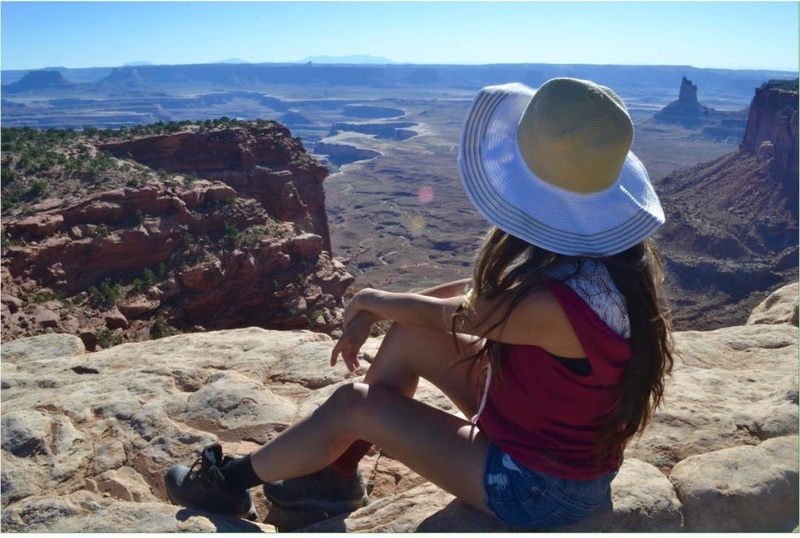 Female model photo shoot of LucidVenusianPhotograph in Canyonlands National Park
