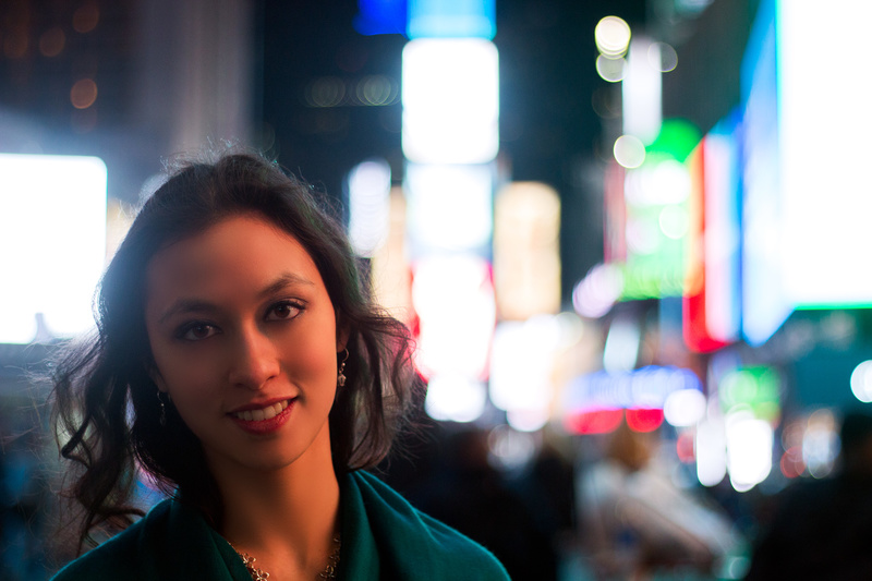 Female model photo shoot of reemabounajem in Time Square