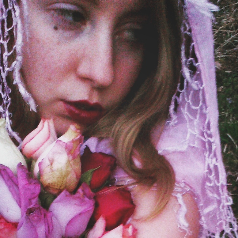 Female model photo shoot of ghostflower in Asheville, NC