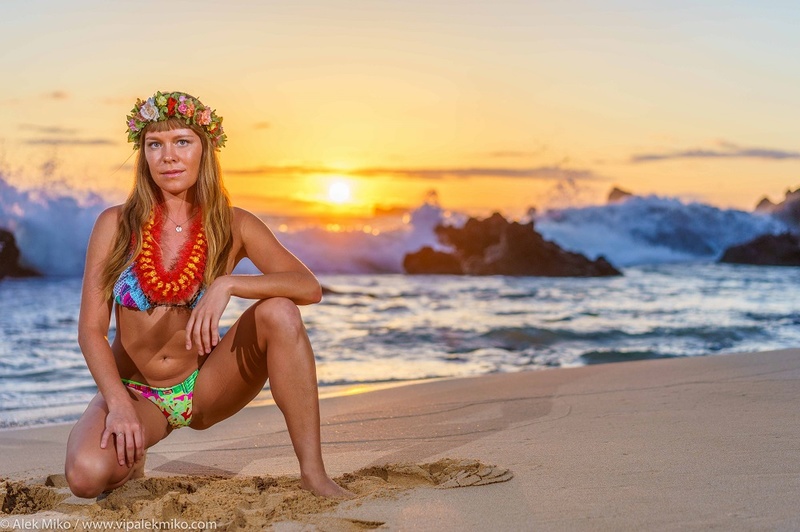 Female model photo shoot of Kellazor by Alek Miko in Secret Beach, Maui, HI