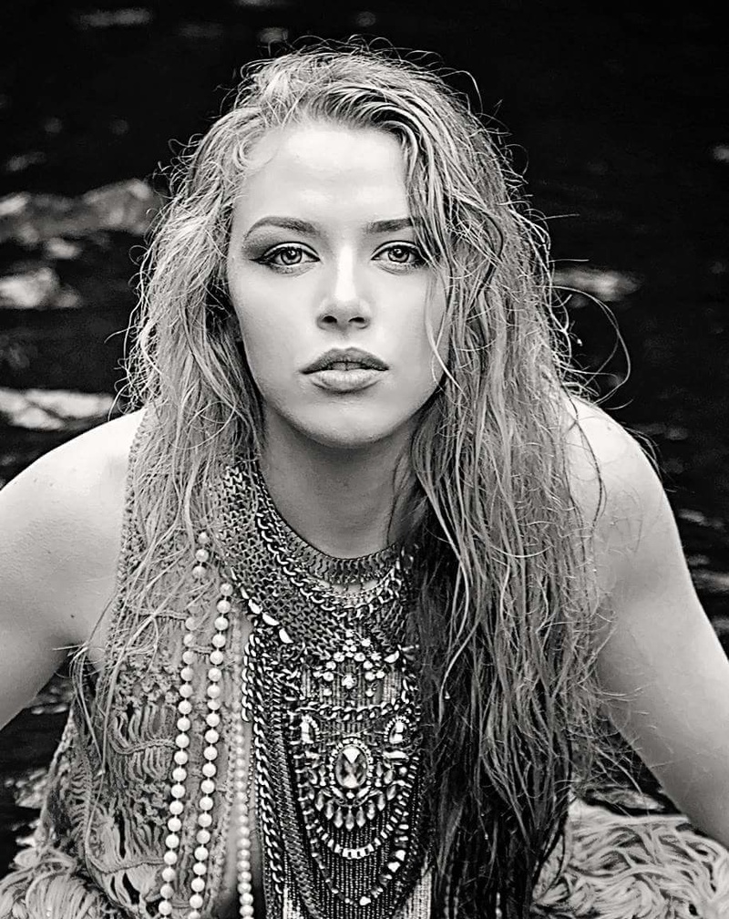 Female model photo shoot of Charlotte Sullivan in Glenoe Waterfall