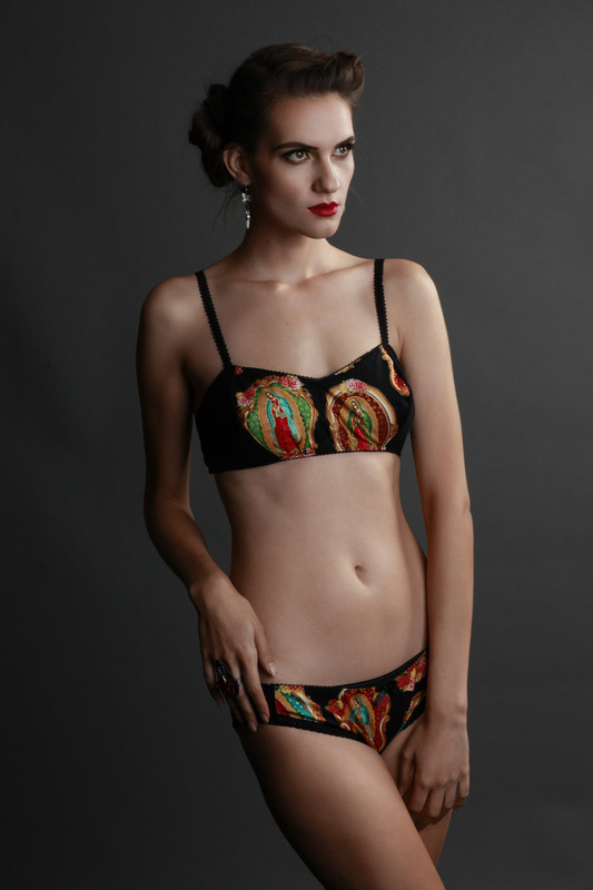 Female model photo shoot of Natasha Rozhdestvensky, clothing designed by BonesLingerie