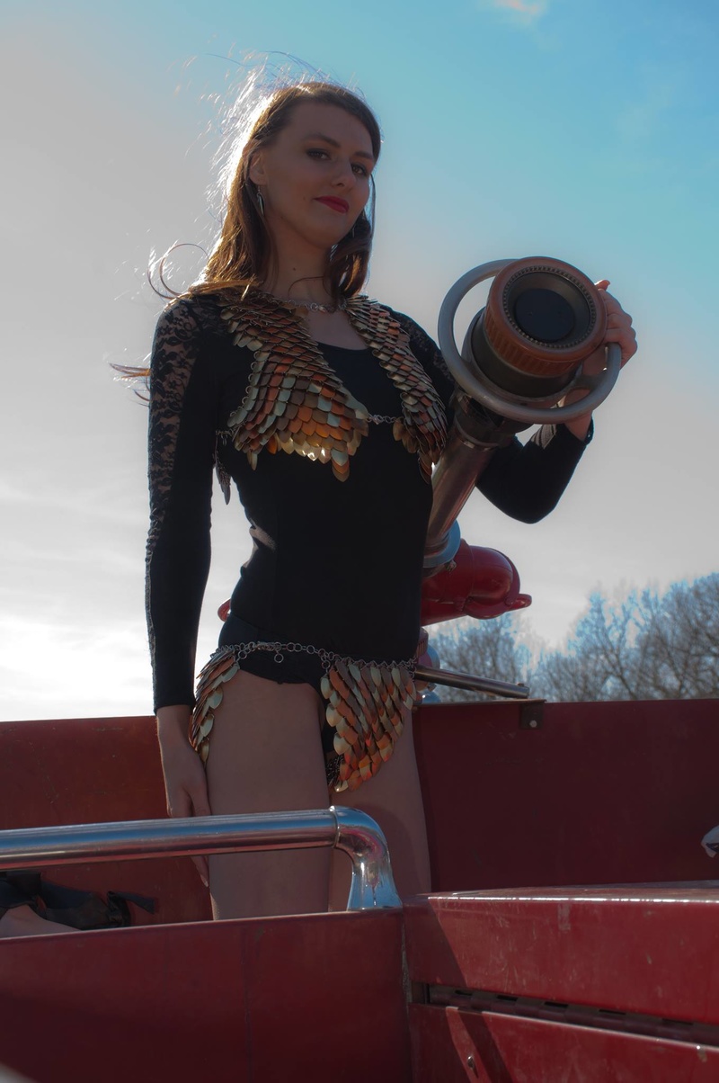 Female model photo shoot of RaspberryCherry in Jefferson City, Missouri, wardrobe styled by The-Armorer