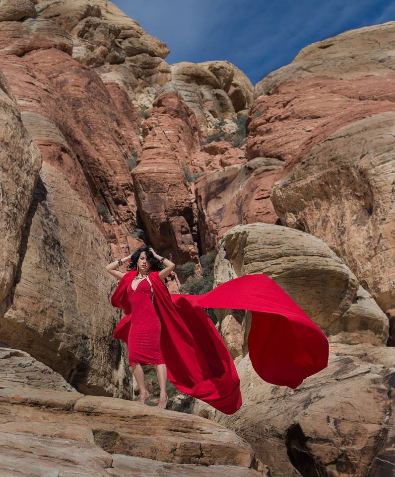 Female model photo shoot of WildwickedNina23 in Red Rock Canyon