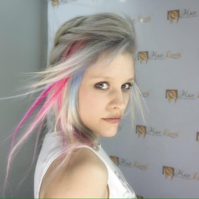 Female model photo shoot of allydasilva in Hair Booth Salon Calgary