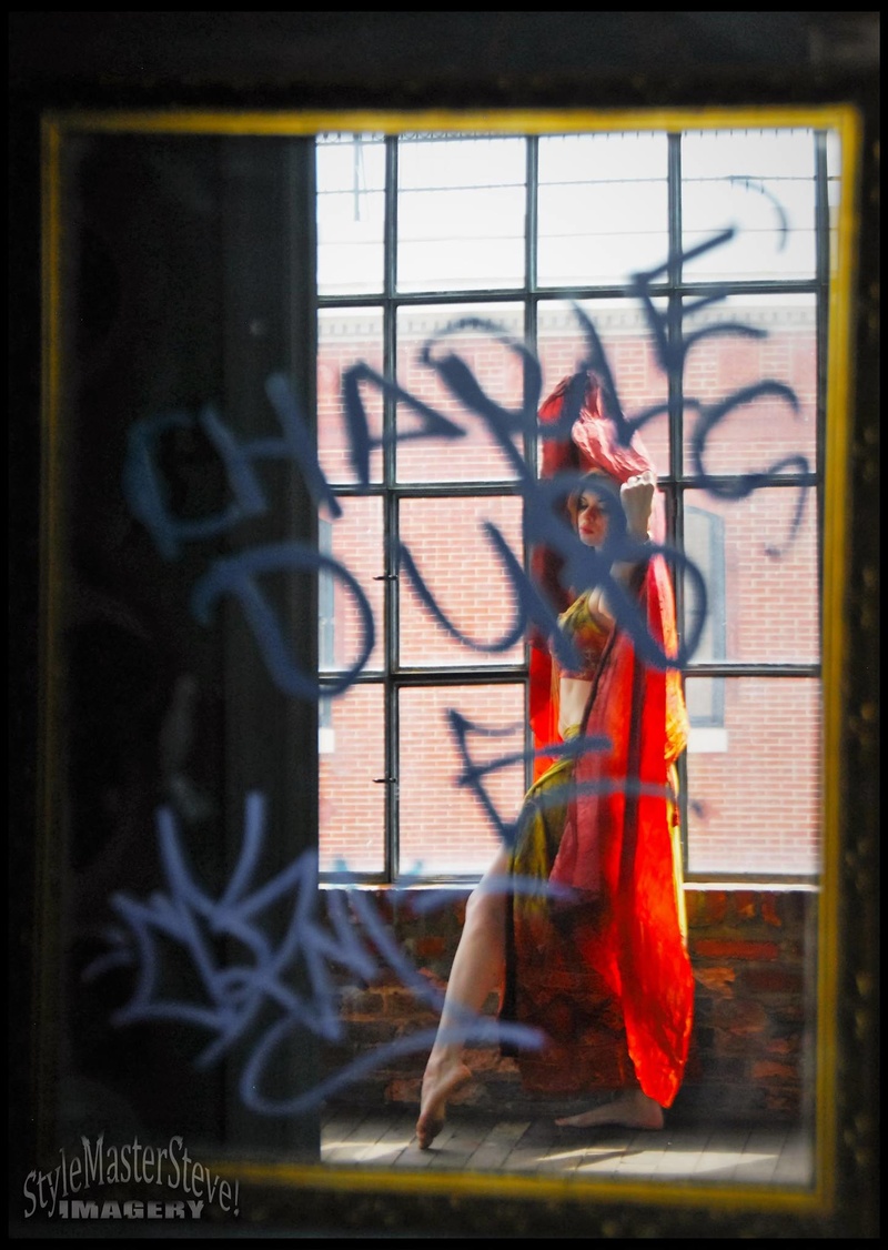 Female model photo shoot of sasami shou in Graffiti Warehouse Baltimore