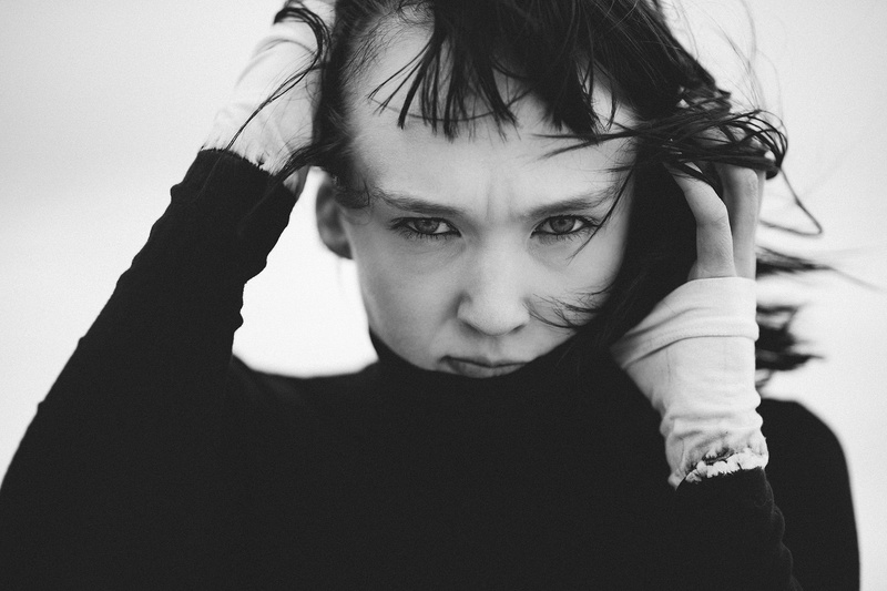 Female model photo shoot of Halldora Ofjord in Iceland
