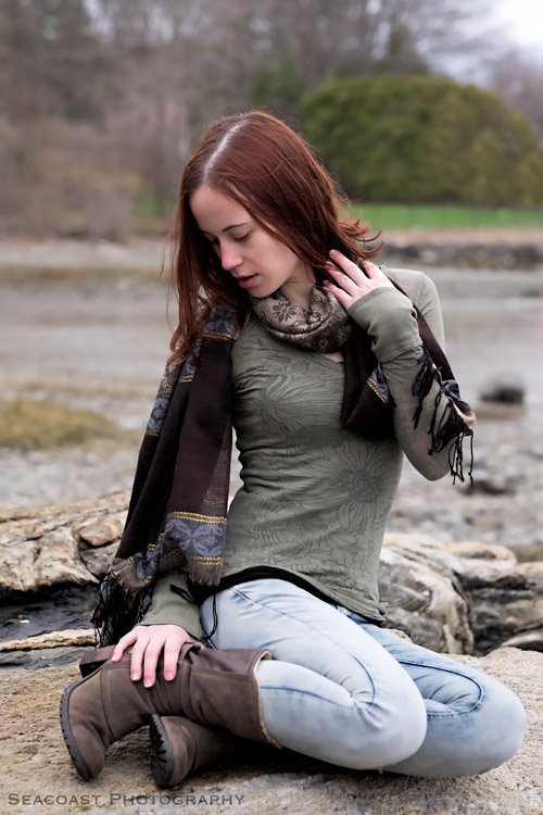 Female model photo shoot of Julia French by Seacoast Photography in New Castle, NH