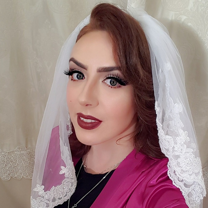 Female model photo shoot of Makeupbyelnazi in Dubai uae