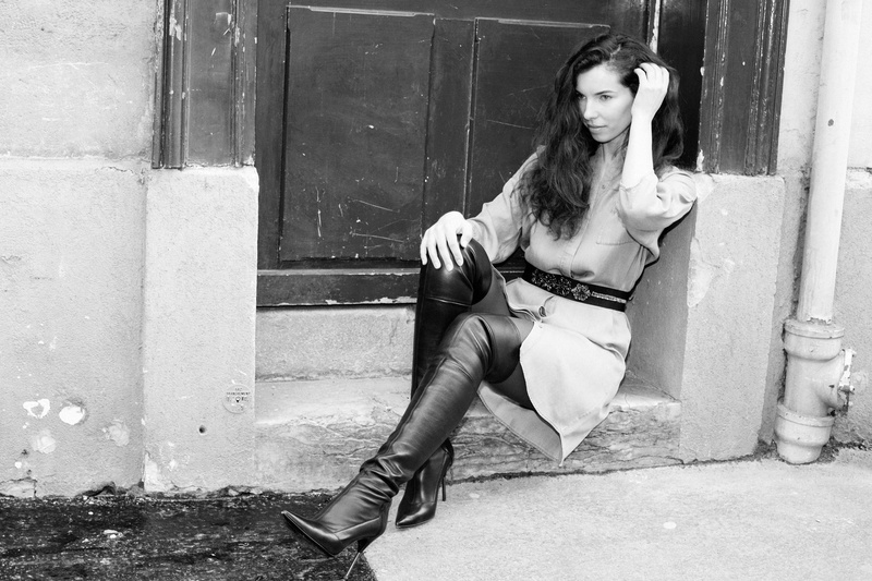 Female model photo shoot of rerere in Paris, Marais