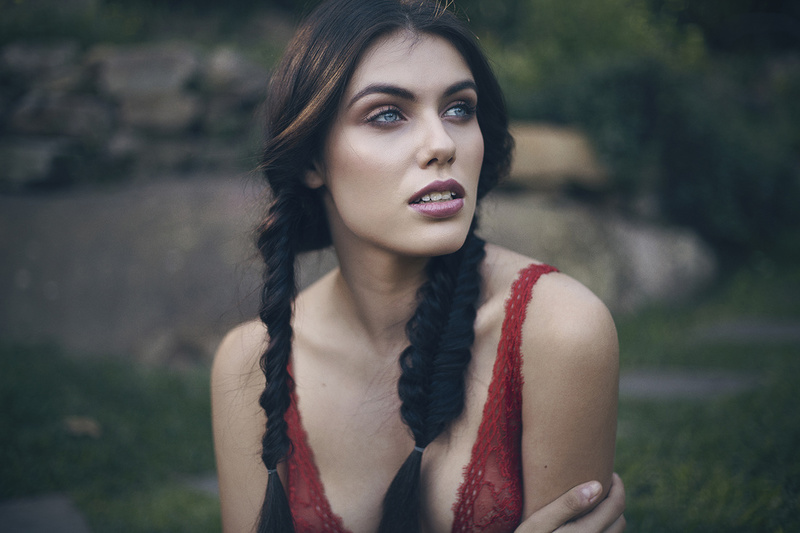 Female model photo shoot of VonTrapp-Photography in Wendy Whitely's Secret Garden, NSW