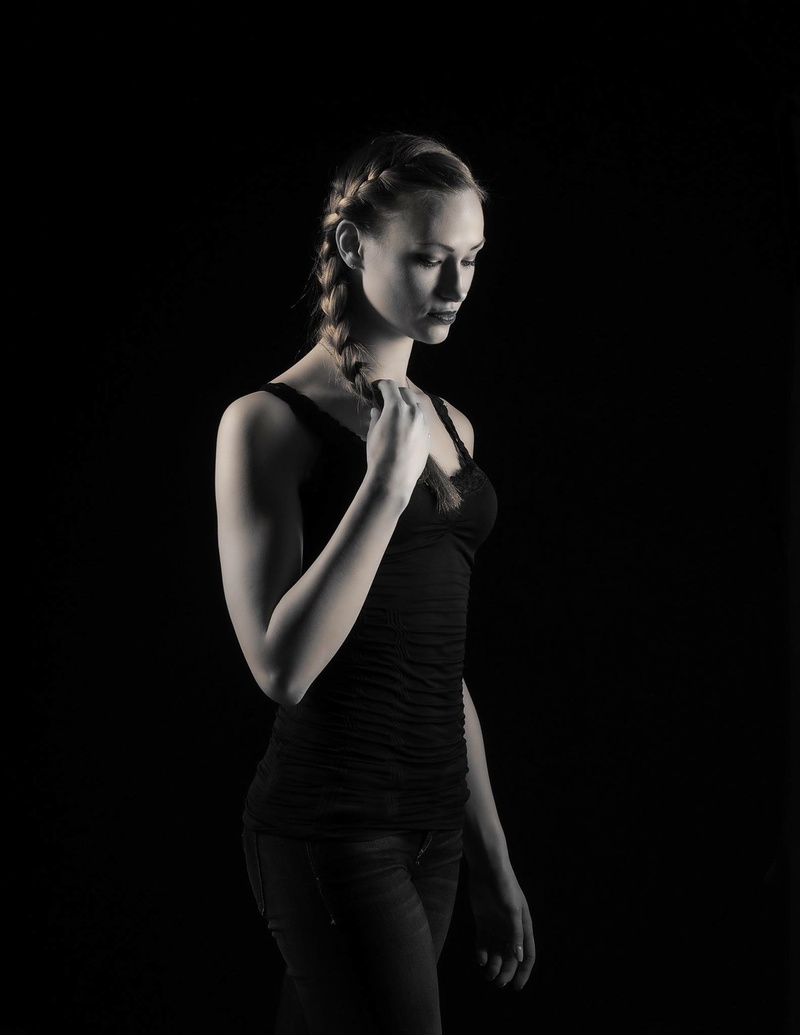 Female model photo shoot of Heather Christine in Vivid Photography Studio