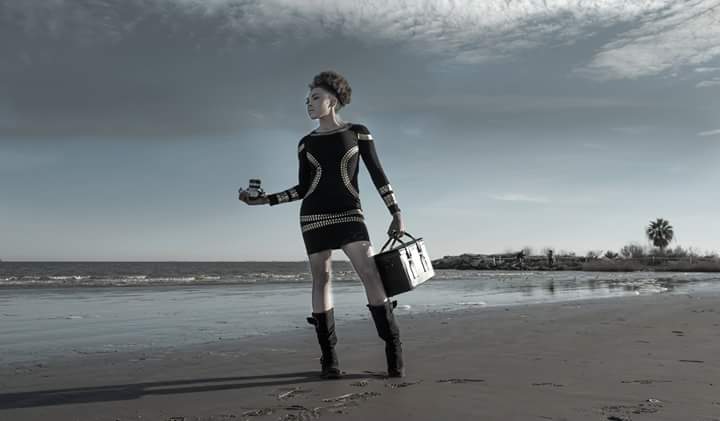 Female model photo shoot of RayNethia-Roberts in el jardin beach, seabrook,tx