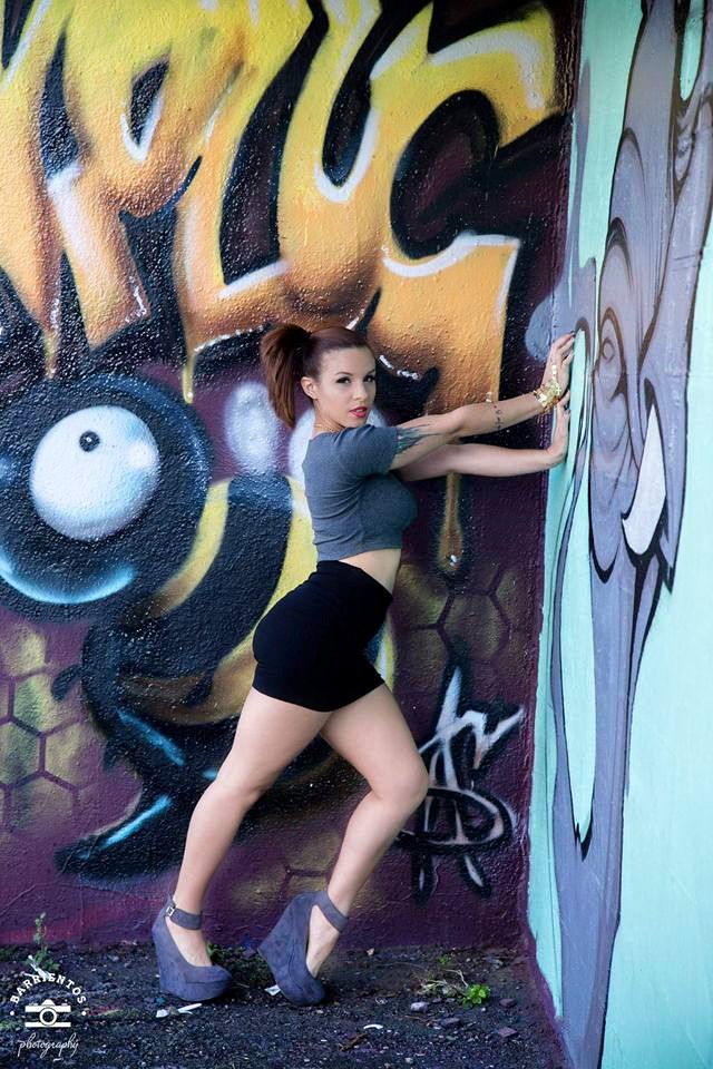 Female model photo shoot of Yeraly Montes in The Paint Yard, San Antonio, TX