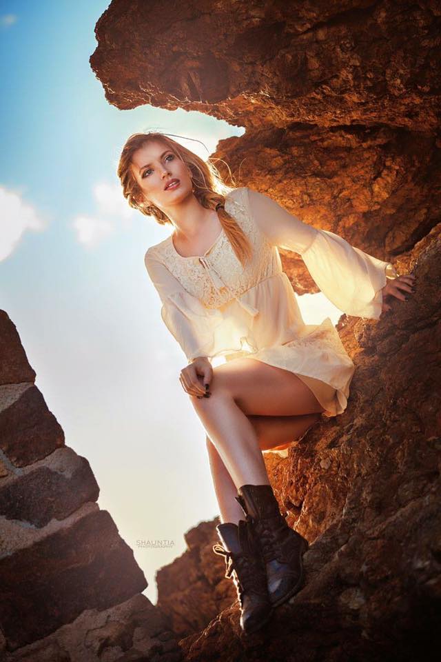 Female model photo shoot of Kat VanWylder in Sonoran Desert, AZ
