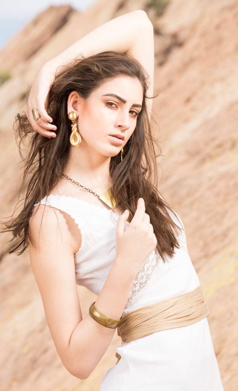 Female model photo shoot of KTagliamburis in Vasquez Rock ca