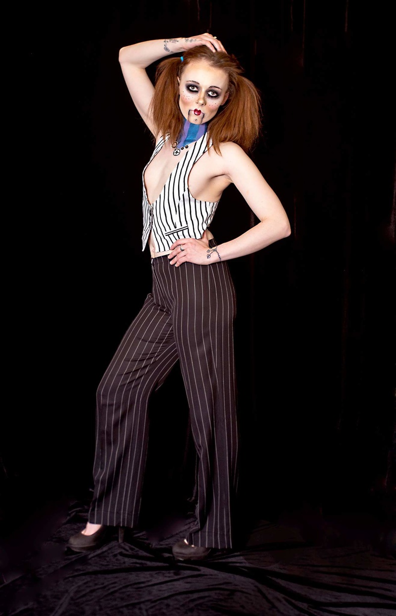 Female model photo shoot of Margaretglass  in Coleraine studio