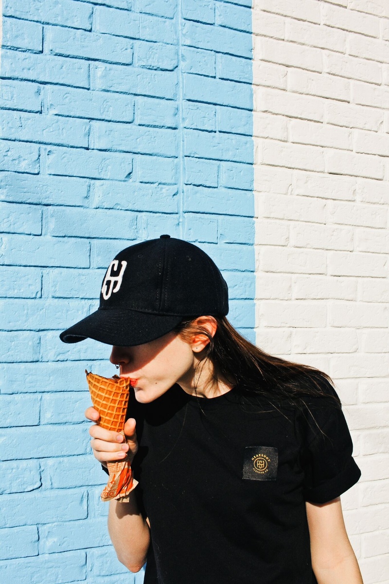 Female model photo shoot of Cortney Hale in Jenni's Ice Cream