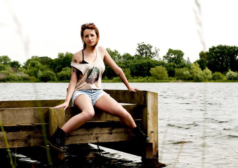 Male and Female model photo shoot of R Walker Photography and Kaitlin Harleene in Hinchingbrooke Park