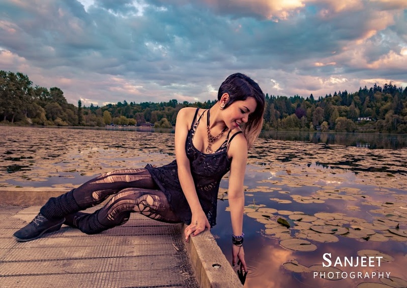 Female model photo shoot of Emily Lux in Deer Lake Park, Burnaby.
